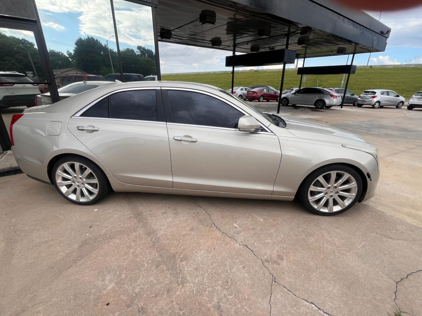 2013 SILVER CADILLAC ATS PREMIUM W/DRIVER 2.0L Premium RWD (1G6AF5SX1D0) with an 2.0L L4 DOHC 16V engine, located at 8101 E. Skelly Dr., Tulsa, OK, 74129, (918) 592-3593, 36.121891, -95.888802 - Photo#2